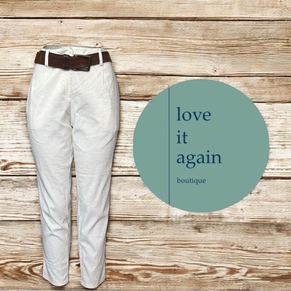 Eileen Fisher Linen Blend High Rise Pants Size Medium